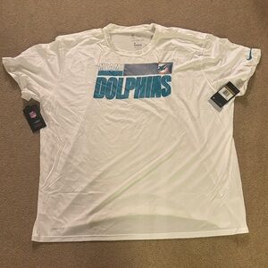 Brand New Men’s 4XL White Miami Dolphins Nike Short Sleeve T-Shirt